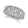 Baguette & Round Vanilla Diamond® Ring (3/4 ct. t.w.) in Platinum
