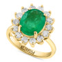 EFFY® Emerald (2-1/2 ct. t.w.) & Diamond (7/8 ct. t.w.) Halo Ring in 14k Gold