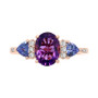 EFFY® Amethyst (1-5/8 ct. t.w.), Tanzanite (3/4 ct. t.w.) & Diamond (1/10 ct. t.w.) Ring in 14k Rose Gold