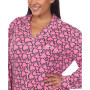 Plus Size 2 Piece Long Sleeve Heart Print Pajama Set