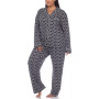 Plus Size 2 Piece Long Sleeve Heart Print Pajama Set