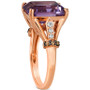 Grape Amethyst (5-1/4 ct. t.w.) & Diamond (1/5 ct. t.w.) Ring in 14k Rose Gold