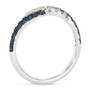 Blueberry Sapphire (1/3 ct. t.w.) & Nude Diamond (1/6 ct. t.w.) Twist Ring in 14k White Gold