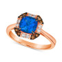 Blueberry Tanzanite (1-3/8 ct. t.w.), Chocolate Diamonds (1/6 ct. t.w.) & Nude Diamonds (1/6 ct. t.w.) Ring in 14k Rose Gold