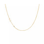 14K Gold Asymmetrical Initial and Bezel Necklace