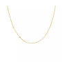 14K Gold Asymmetrical Initial and Bezel Necklace