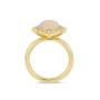 Opal (2 ct.t.w.) and Diamond (1/10 ct.t.w.) Halo Ring in 14k Yellow Gold