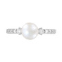 Cultured Freshwater Pearl (7mm) & Diamond (1/3 ct. t.w.) Ring in 14k White Gold