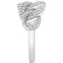 Diamond Interlocking Link Statement Ring (1/2 ct. t.w.) in Sterling Silver