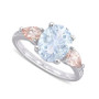 Aquamarine (2-1/5 ct. t.w.), Morganite (4/5 ct. t.w.) & Diamond Accent Ring in Sterling Silver