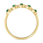 Emerald (1/3 ct. t.w.) & Diamond (1/6 ct. t.w.) Five Stone Halo Ring in 14k Gold