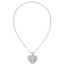 Diamond Puffed Heart 18" Pendant Necklace (1/4 ct. t.w.) in Sterling Silver
