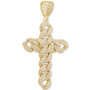 Diamond Pavé Chain Cross Pendant (1-1/2 ct. t.w.) in 10k Gold