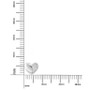 Diamond Polished Heart Single Stud Earring (1/20 ct. t.w.) in 14k White Gold