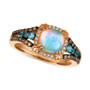 Chocolatier® Multi-Gemstone (7/8 ct. t.w.) & Diamond (1/4 ct. t.w.) Ring in 14k Rose Gold