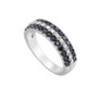 Black and White Diamond (3/4 ct. t.w.) band ring in Sterling Silver