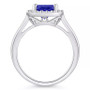 Tanzanite (2-1/3 ct. t.w.) & Diamond (1/4 ct. t.w.) Cushion Halo Ring in 14k Gold