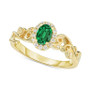 Sapphire (3/8 ct. t.w.) & Diamond (1/8 ct. t.w.) Ring in 14k White Gold (Also Available in Emerald)