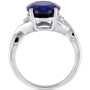 Lab-Created Sapphire (7-1/2 ct. t.w.) & Diamond Accent Statement Ring in Sterling Silver
