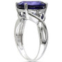 Lab-Created Sapphire (7-1/2 ct. t.w.) & Diamond Accent Statement Ring in Sterling Silver