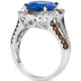 Blueberry Tanzanite (4-1/2 ct. t.w.), Chocolate Diamonds (1/2 ct. t.w.) & Nude Diamonds (1/2 ct. t.w.) Statement Ring in 14k White Gold