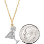 Diamond Martini 18" Pendant Necklace (1/10 ct. t.w.) in 10k Gold, Created for Macy's