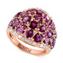 EFFY® Rhodolite (6-1/10 ct. t.w.) & Diamond (1/3 ct. t.w.) Cluster Ring in 14k Rose Gold