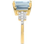 Aquamarine (3 ct. t.w) & Diamond (1/2 ct. t.w.) Ring in 14K Yellow Gold