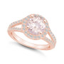 Morganite (1-7/8 ct. t.w.) and Diamond (1/2 ct. t.w.) Halo Ring in 14K Rose Gold