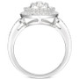 Diamond Oval Cluster Statement Ring (1 ct. t.w.) in 14k White Gold