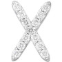 Diamond X Single Stud Earring (1/10 ct. t.w.) in 14k White Gold