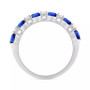 Sapphire (1-1/2 ct. t.w.) & Diamond (1/3 ct. t.w.) Stacking Band in 14k White Gold (Also in Emerald & Ruby)