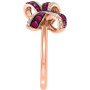EFFY® Ruby (3/8 ct. t.w.) & Diamond (1/10 ct. t.w.) Bow Ring in 14k Rose Gold