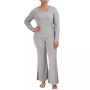 Women's Ribbed Long-Sleeve Sleep Tee