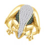 Diamond Frog Statement Ring (1/2 ct. t.w.) in Gold over Sterling Silver