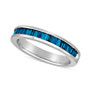 Sterling Silver Ring, Blue Diamond Baguette Ring (1 ct. t.w.)