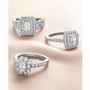 Certified Diamond Vintage Inspired Engagement Ring (1 ct. t.w.) in 18k White Gold, Created for Macy's
