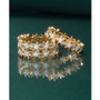 Diamond Flower Band (1/6 ct. t.w.) in 14k Gold-Plated Sterling Silver, Created for Macy's