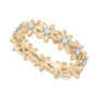 Diamond Flower Band (1/6 ct. t.w.) in 14k Gold-Plated Sterling Silver, Created for Macy's