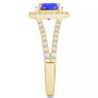 Tanzanite (2 Ct. t.w.) and Diamond (1/2 Ct. t.w.) Halo Ring