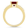 Garnet and Diamond Ring (2-3/4 ct.t.w and 1/8 ct.t.w) 14K Yellow Gold
