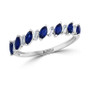 EFFY® Sapphire (5/8 ct. t.w.) & Diamond (1/8 ct. t.w.) Statement Ring in 14k White Gold