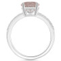 Women's Rose Quartz (1-3/4 ct.t.w.) and Diamond (1/10 ct.t.w.) Ring in Sterling Silver