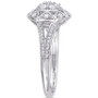 Diamond Vintage-Inspired Cluster Engagement Ring (1/2 ct. t.w.) in 14k White Gold