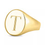 Initial Signet Ring in 14K Gold-Plated Sterling Silver