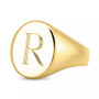 Initial Signet Ring in 14K Gold-Plated Sterling Silver