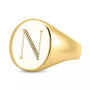 Initial Signet Ring in 14K Gold-Plated Sterling Silver