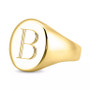 Initial Signet Ring in 14K Gold-Plated Sterling Silver