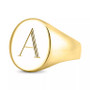 Initial Signet Ring in 14K Gold-Plated Sterling Silver