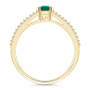 Emerald (1/2 Ct. t.w.) and Diamond (1/5 Ct. t.w.) Ring